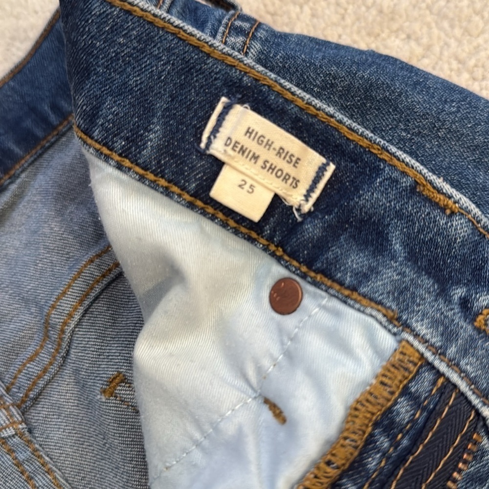 Madewell High Rise Denim Shorts Size 25 - Picture 5 of 6